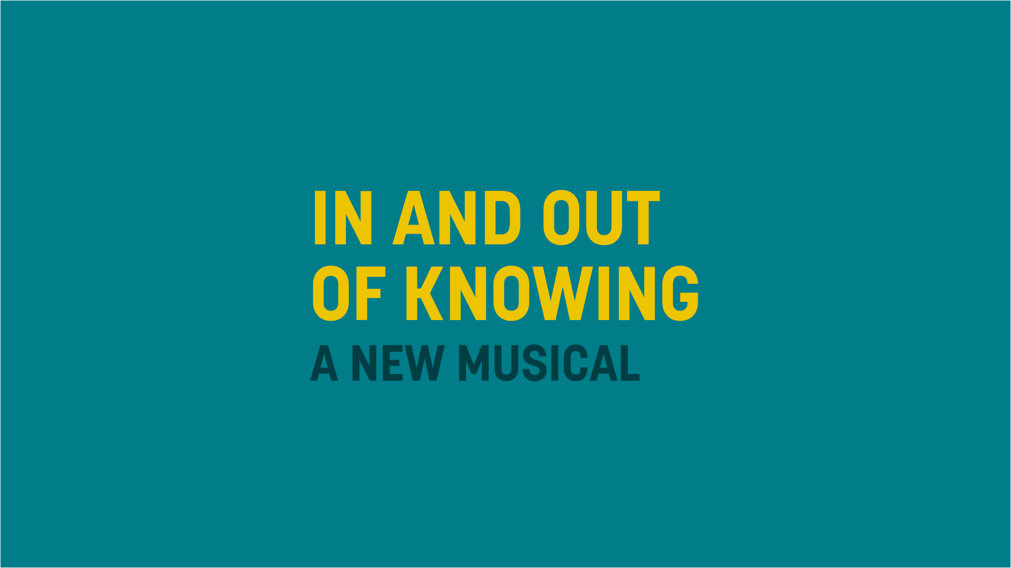 In And Out Of Knowing Mountview Academy Of Theatre Arts